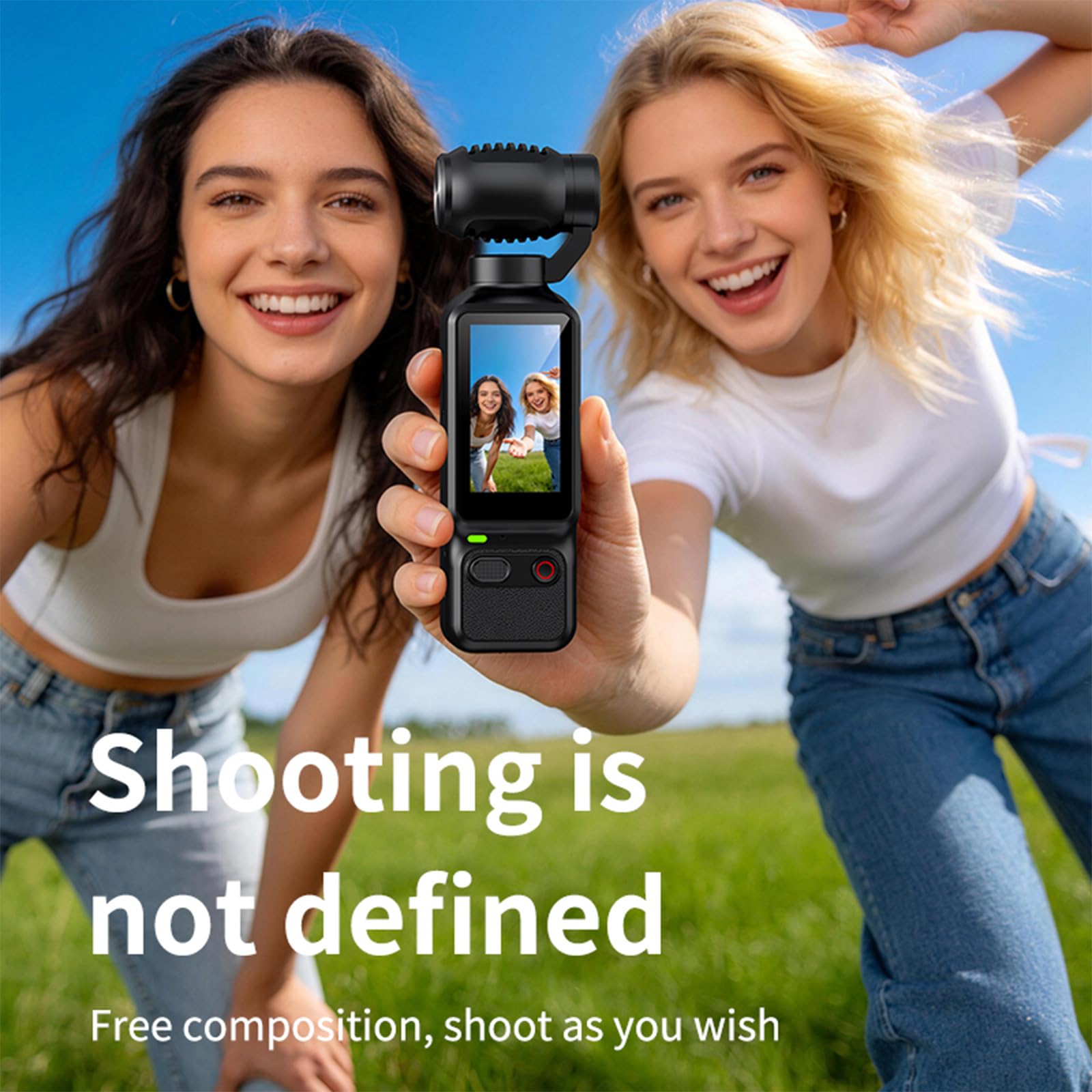 4K HD Vlogging Camera 180 Gradi Rotazione Lens Handheld Action