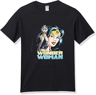 DC Comics Womens Wonder Woman Faces T-Shirt, Black, Medium US