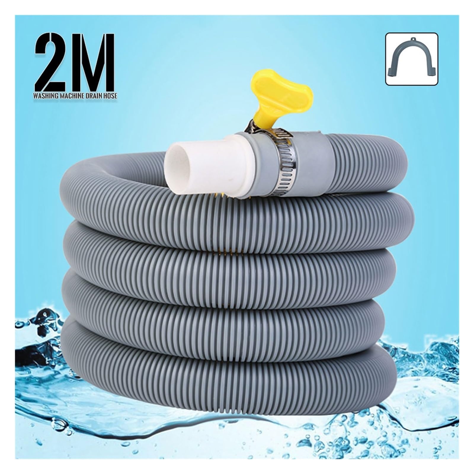 Kit di prolunga for tubo di scarico, tubo di scarico sostitutivo da 6,6 piedi for lavatrice, asciugatrice, lavastoviglie e altre applicazioni