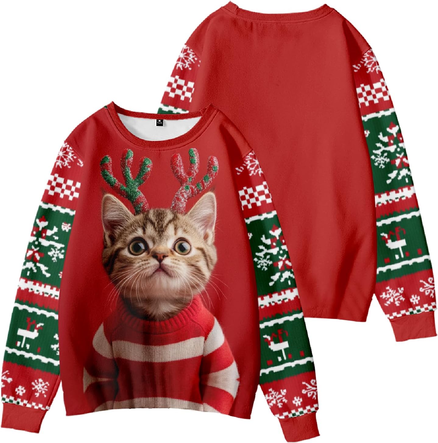 MARSVOVO Ugly Christmas Sweatshirt Men Women Crewneck Long Sleeve Xmas Sweater Unisex Fashion Hoodies for Party - Image 4