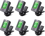 Guitar Tuner and Guitar Capo Set, Clip-On Tuner Digital Electronic Tuner Acoustic with LCD Display for Guitar, Bass, Violin, Ukulele, Banjo (Tuner+Cpao) (Tuner + Capo)