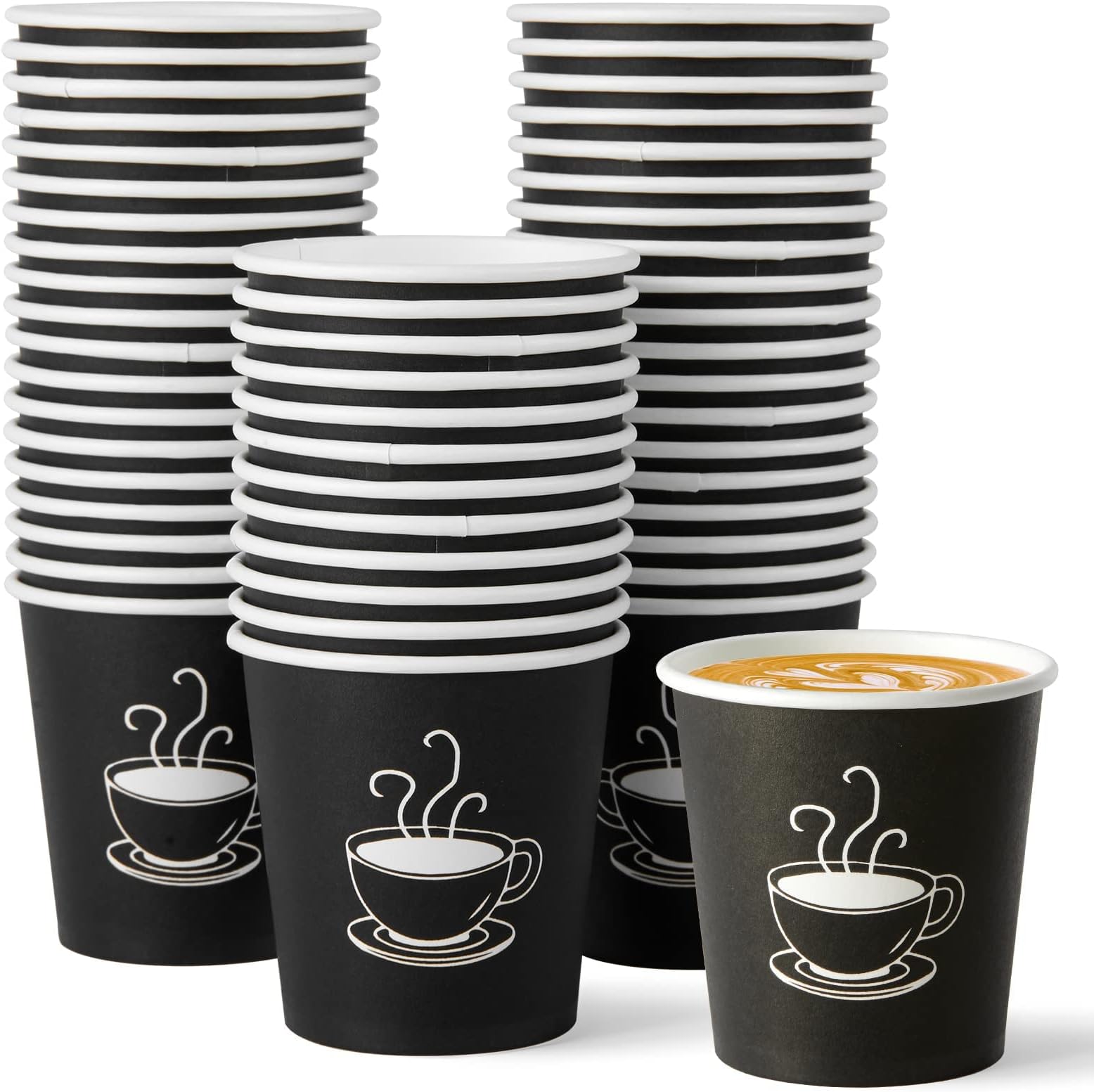 TV TOPVALUE 600 Pack 4 oz Paper Cups, Small Disposable Coffee Cups, Paper Espresso Cups, Hot/Cold Drinking Cups for Party, Picnic, Travel and Events