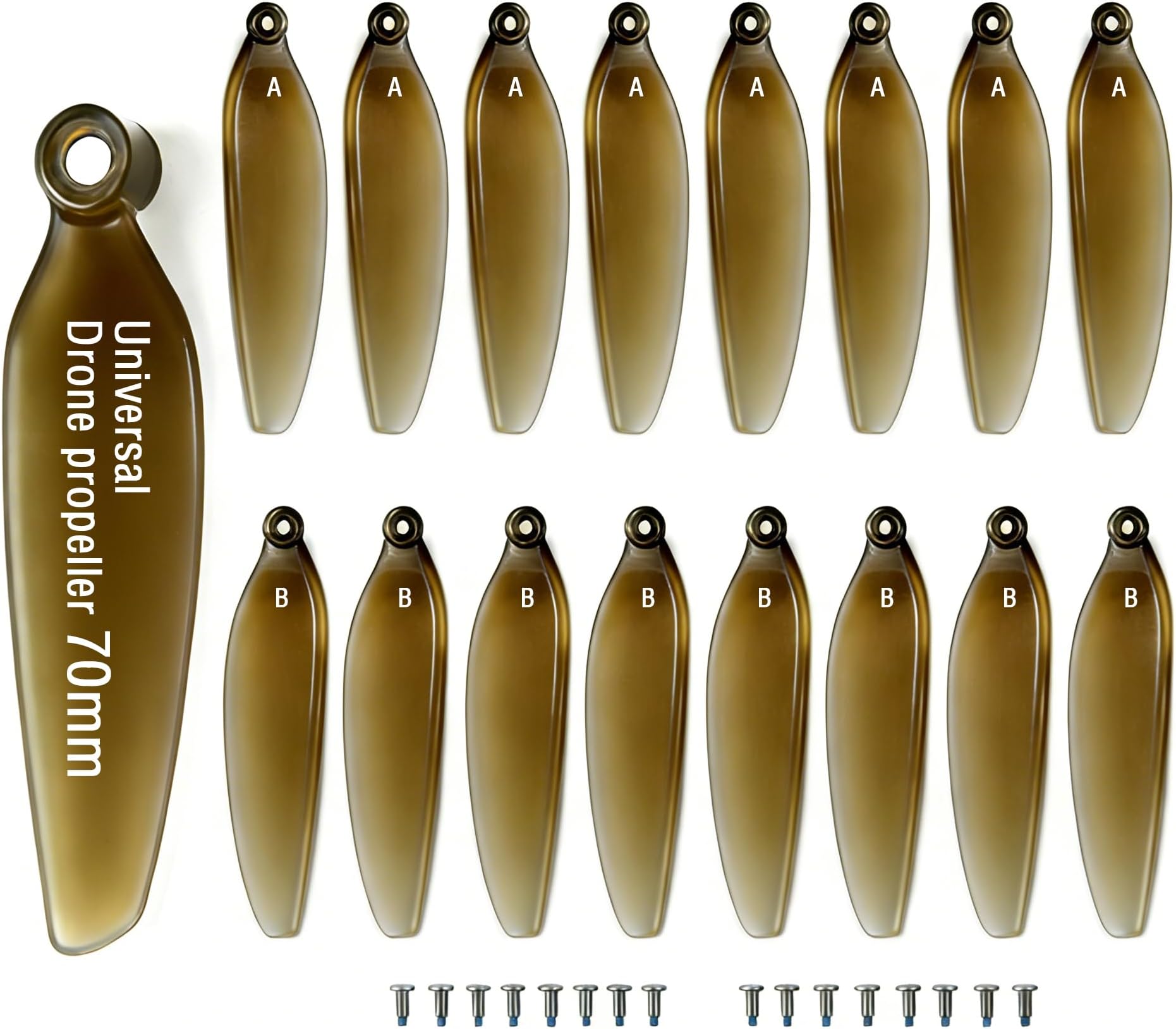 16 PCS Universal Drone Propellers, Low-Noise Quick-Release Foldable Replacement Blades, Durable Spare Parts Kit Compatible with Most Drones U11/F11/X10/PL710/S20/Q10/H11/K24/HK99/YL59