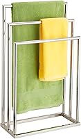 DECLUTTR 3-Tier Stainless Steel Free Standing Towel Rack - Rustproof Chrome Bathroom Drying Stand for Towels, Blankets, Poolside Use