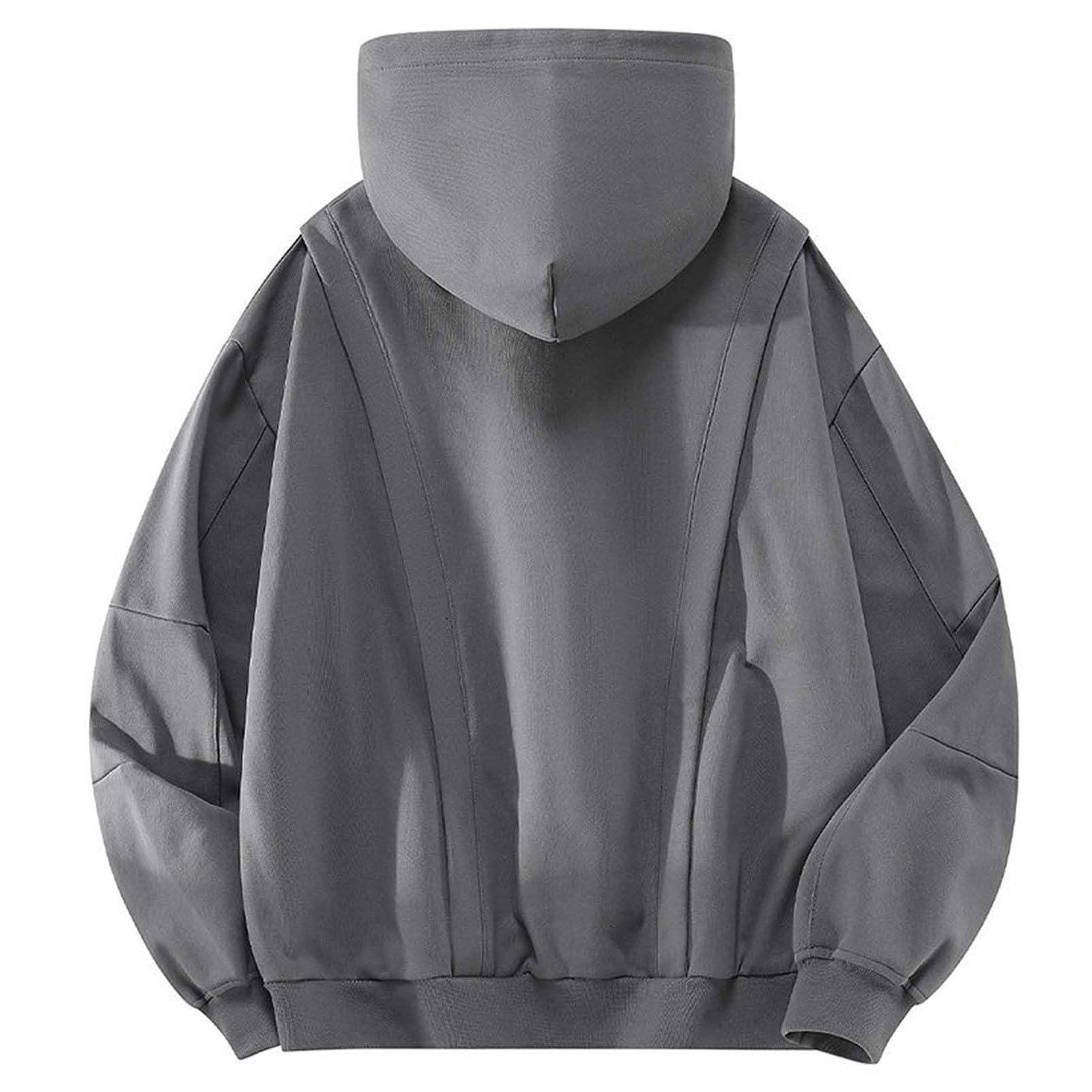 Felpa da uomo pesante con cappuccio e cerniera, foderata in pile, per abbigliamento invernale | Fodera in pile pesante con zip completa, pratiche tasche e resistente strato invernale per attività all'aperto