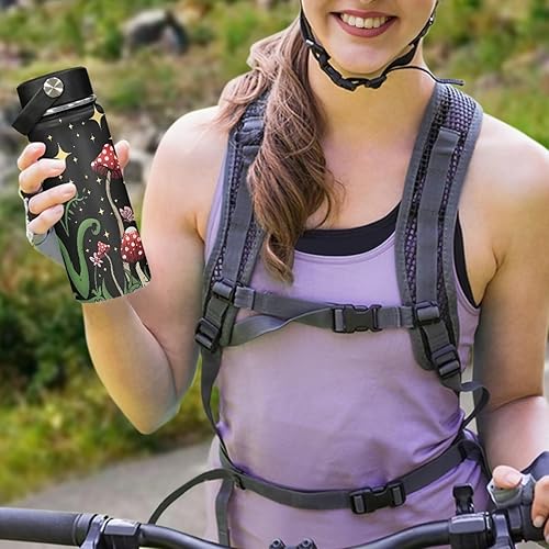 Miniatura 5 de ORGYPET Botella de agua de entrenamiento de hongos de dibujos animados para mujeres y hombres, aislada, botella de agua de acero inoxidable de 20