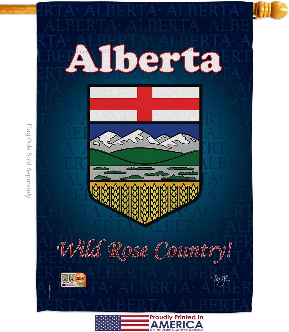 Alberta House Flag Regional Canada Provinces Canadian Territories Region Country Particular Area Small Decorative Gift Yard Banner Made In USA 28 X 40