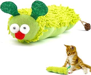 Tikplus Katzenspielzeug, Interaktives Katzenminze Spielzeug, Weiches Plüschtier Raupe für Katzen Kätzchen Zahnpflege und Gegen Mundgeruch product image