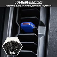 Vista 6 de Cubierta de botón de aire acondicionado para consola central Ford Bronco 2021 2022 2023 + 2/4 puertas (4 piezas, ABS, azul)