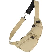 Rothco Vintage Canvas Crossbody Sling Bag Compact Travel Shoulder Backpack 2L Storage