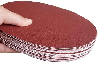 Dyna-Living 30 PCS 9-Inch NO-Hole PSA Aluminum Oxide Sanding Disc, Self Stick(5 Each of 80 100 120 180 240 400)