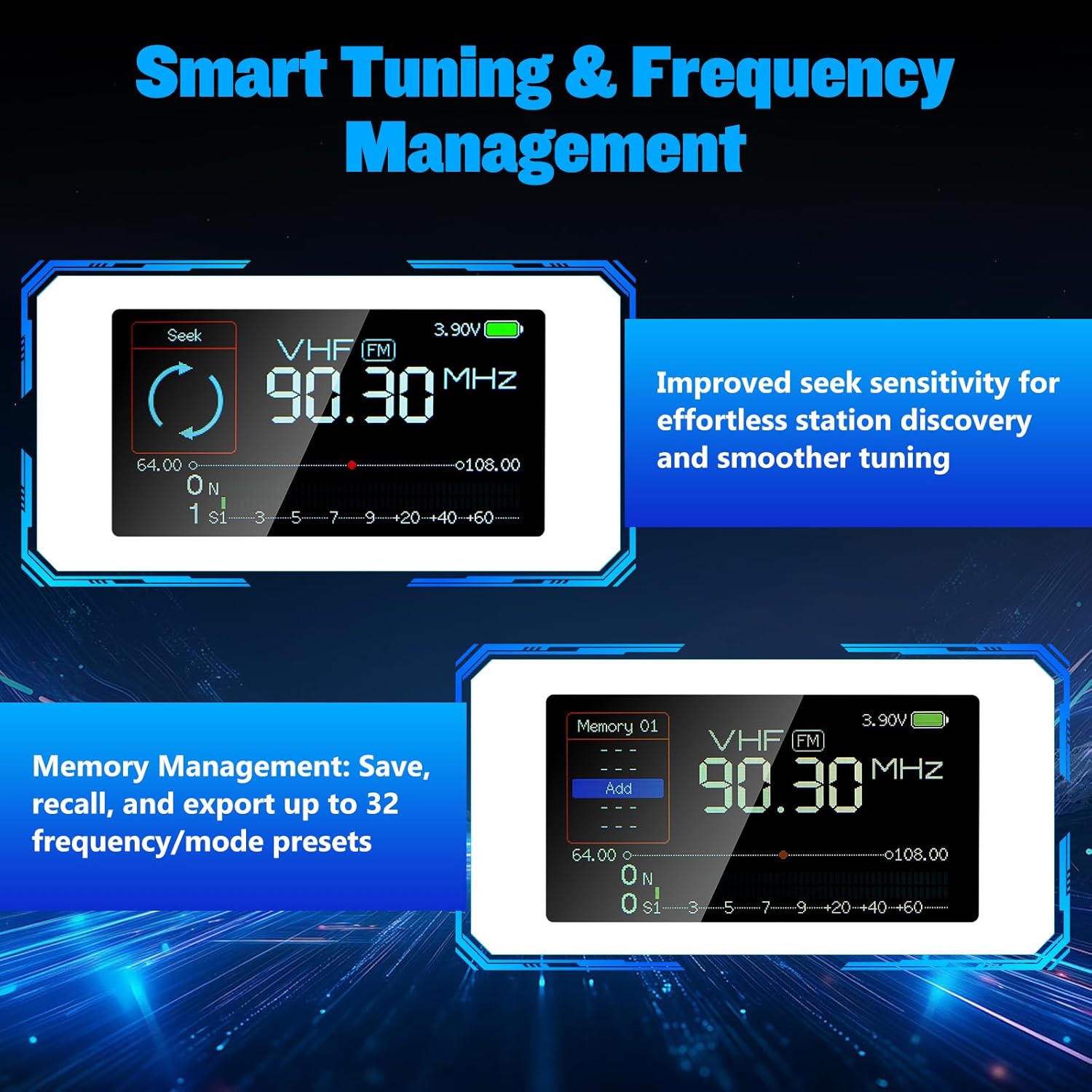 Si4732 Mini Radio V3 Pocket Radio | Mode: AM/FM/LSB/USB Band: HF SW MW VHF All Band Radio Receiver | 800mAh Battery for Outdoor Adventures, Travel, and Daily Use (Headphone Amplifier)