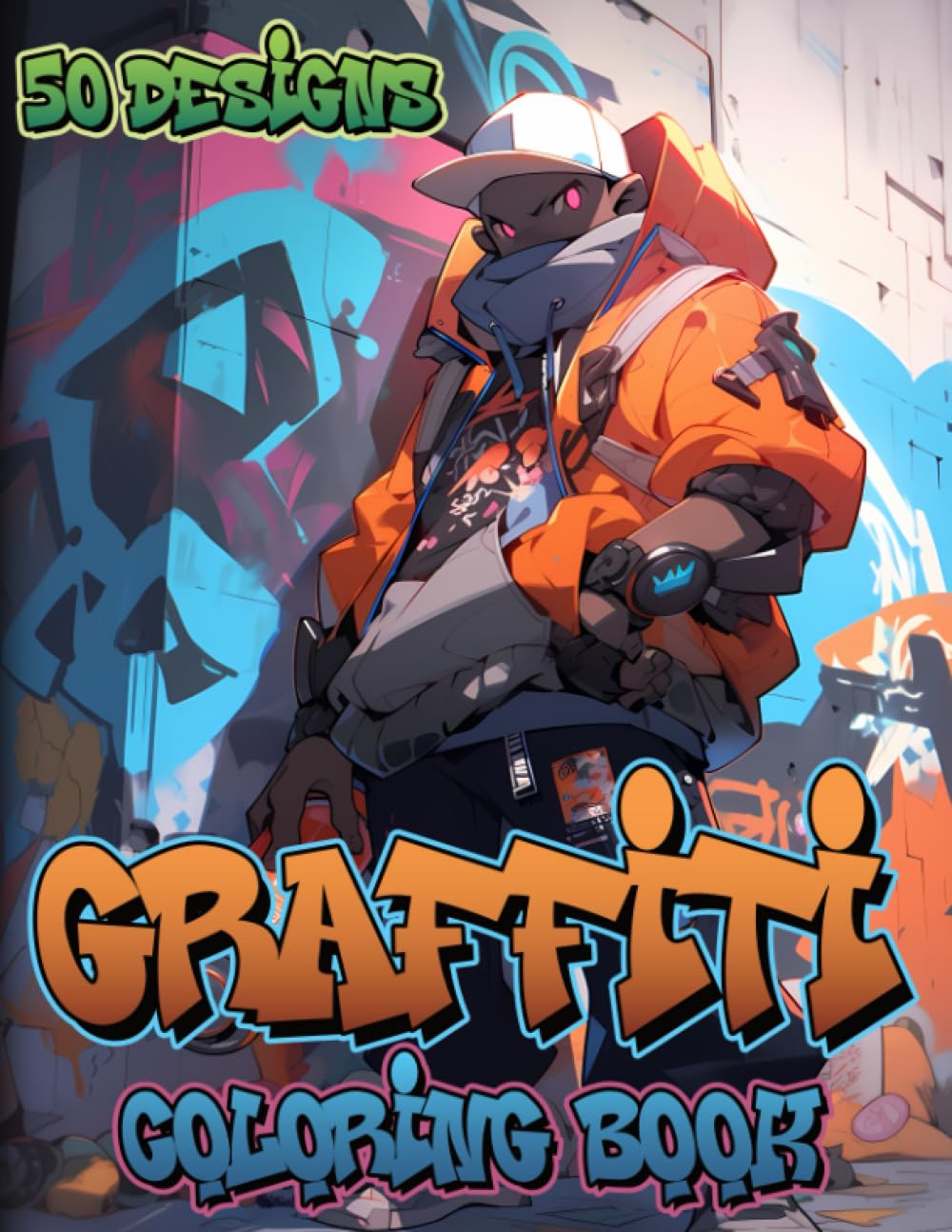 Street Art Coloring Book: Graffiti Coloring Pages with 50 Designs for Adults & Kids