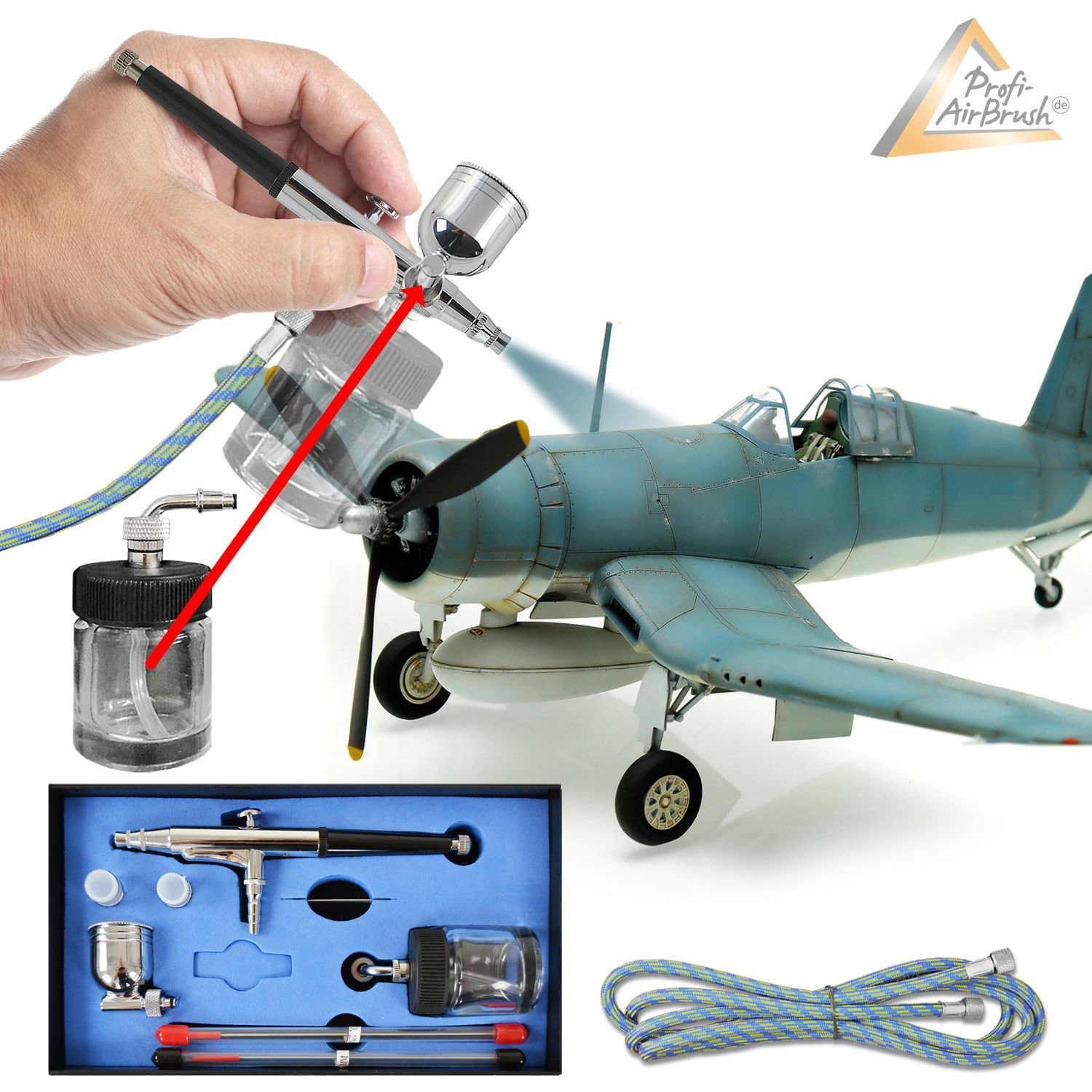 Limitowany super profesjonalny zestaw do aerografu Car Design I z bardzo cichym kompresorem Airbrush, 2 pistoletami, uchwytem manometrem, 3 w 1 Cleaning Pot, 5 szt. szczotek do czyszczenia i małych akcesoriów