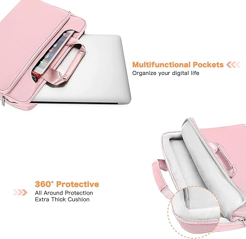 Miniatura 88 de MOSISO - Bolsa de hombro con protección de 360° para MacBook Air/Pro, laptop de 13-13.3 pulgadas, MacBook Pro 14 2023-2021 A2779 M2 A2442 M1, funda
