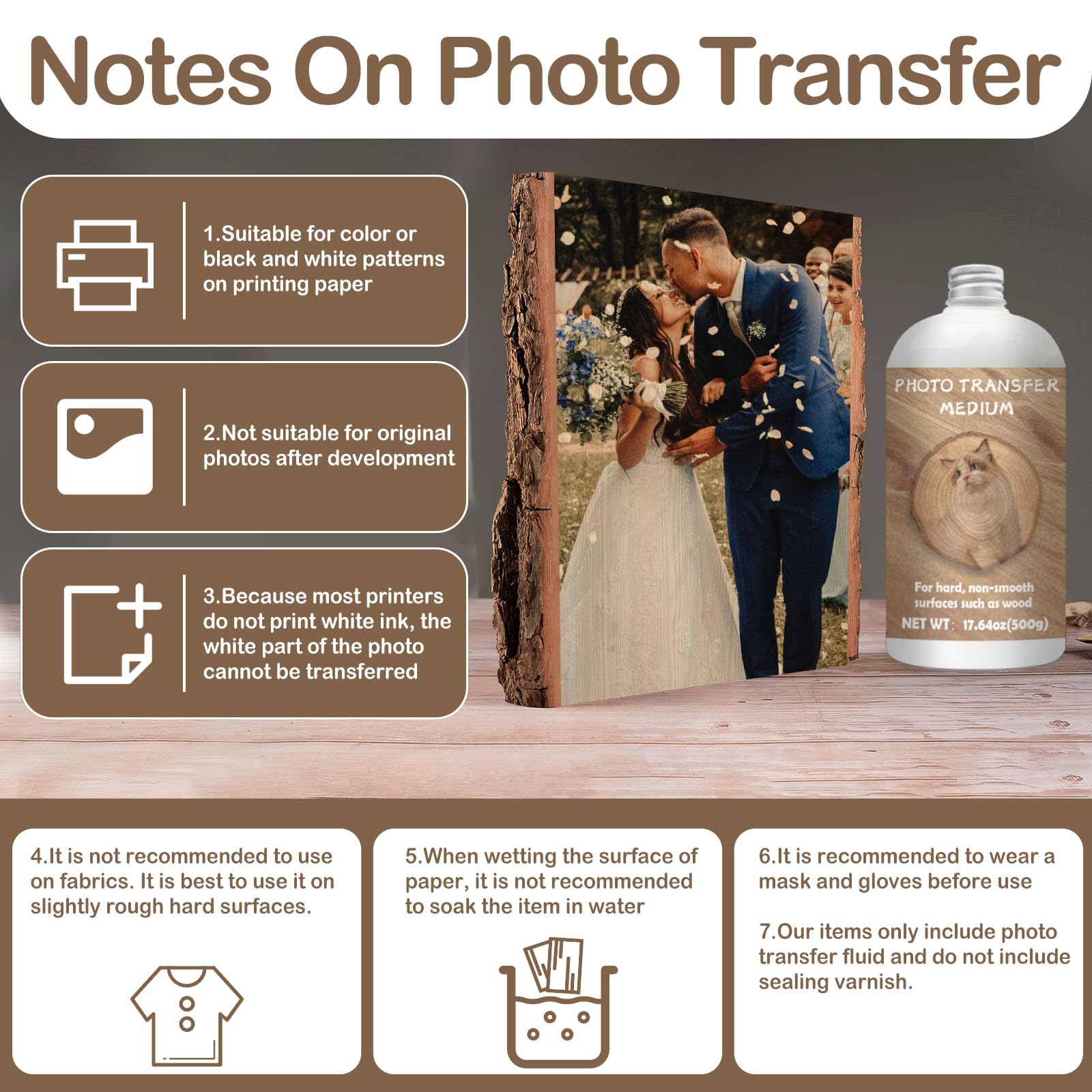 LM-Kreativ Fototransfer Medium 750 Ml Flasche - Foto-Transfer-Medium Für Foto Auf Holz übertragen. Bildtransfer Glas, Keramik, Metall, Leinwand - Für Individuelle Bastelprojekte & DIY Fotogeschenk - View #6