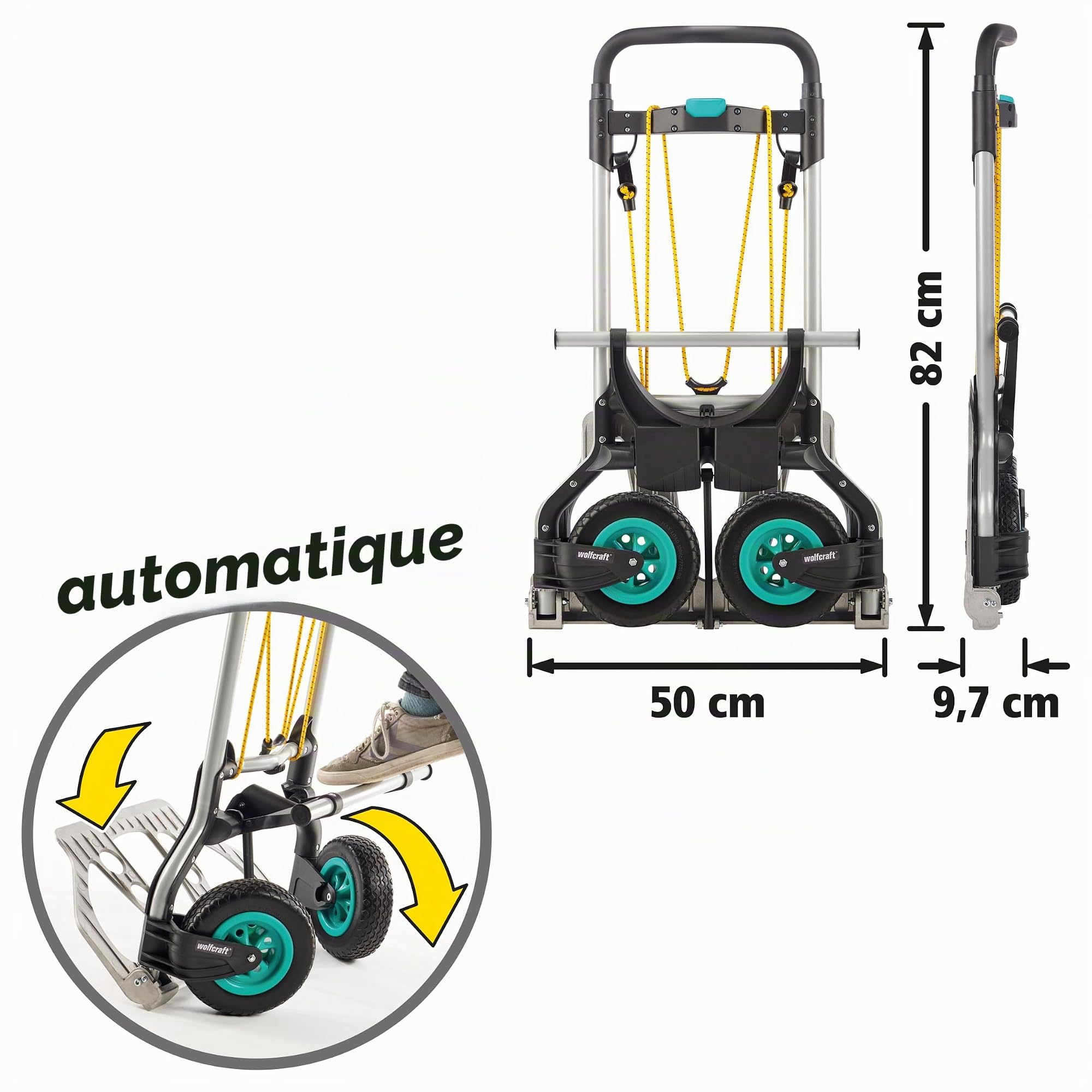 Wolfcraft TS 850 Offroad - Diable Pliable, Charge Max. 100 kg