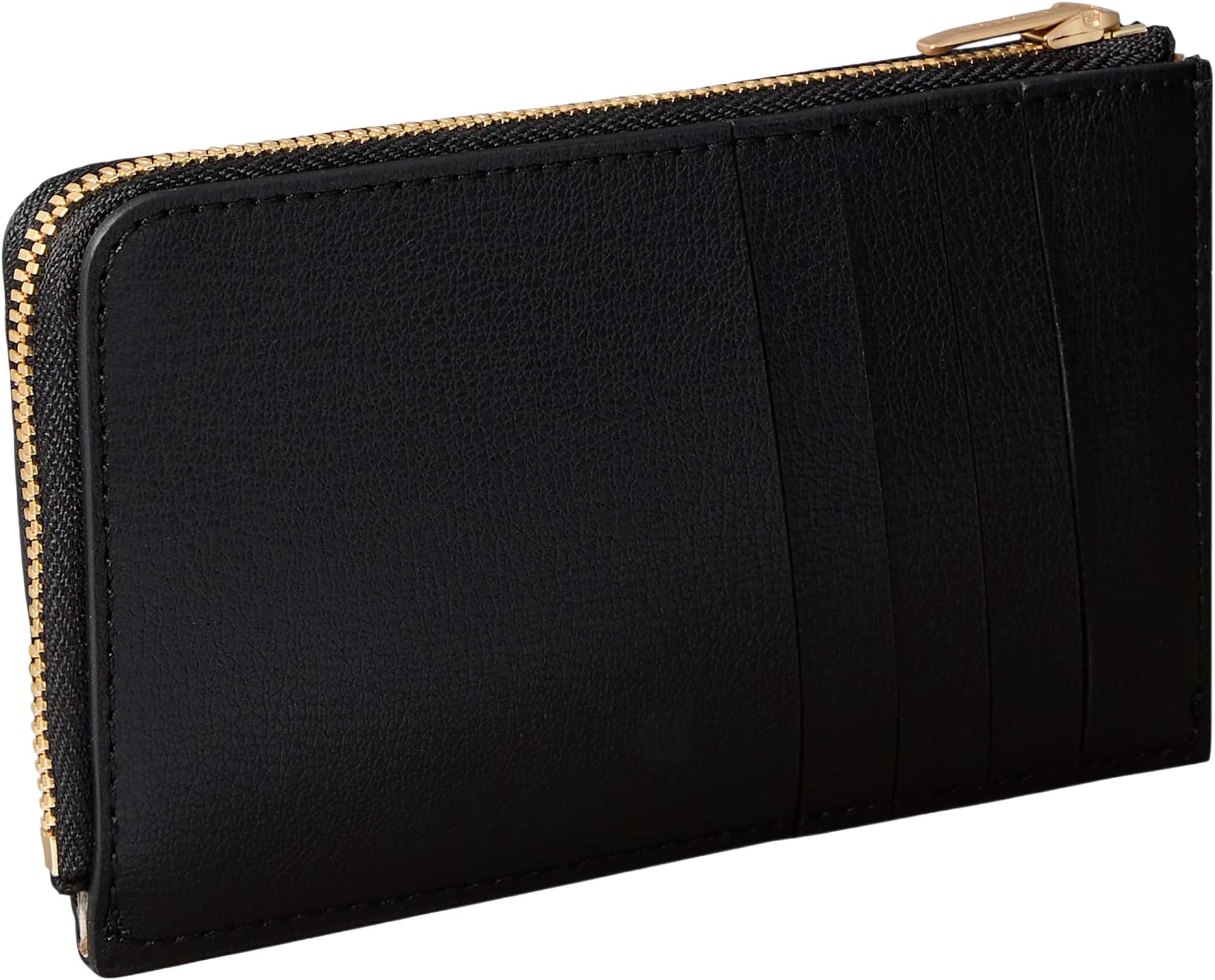Calvin Klein Damen Kartenetui Logo Cardcase mit Reißverschluss Schwarz