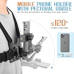 Mobile Phone Chest Strap Mount GoPro Chest Harness Holder for VLOG/POV, with iPhone 13 12 11 Pro Max Plus,Samsung,GoPro Hero 9, 8, 7, 6, 5,OSMO Action, AKASO,Action Camera and Cell Phones (4 to 7in)