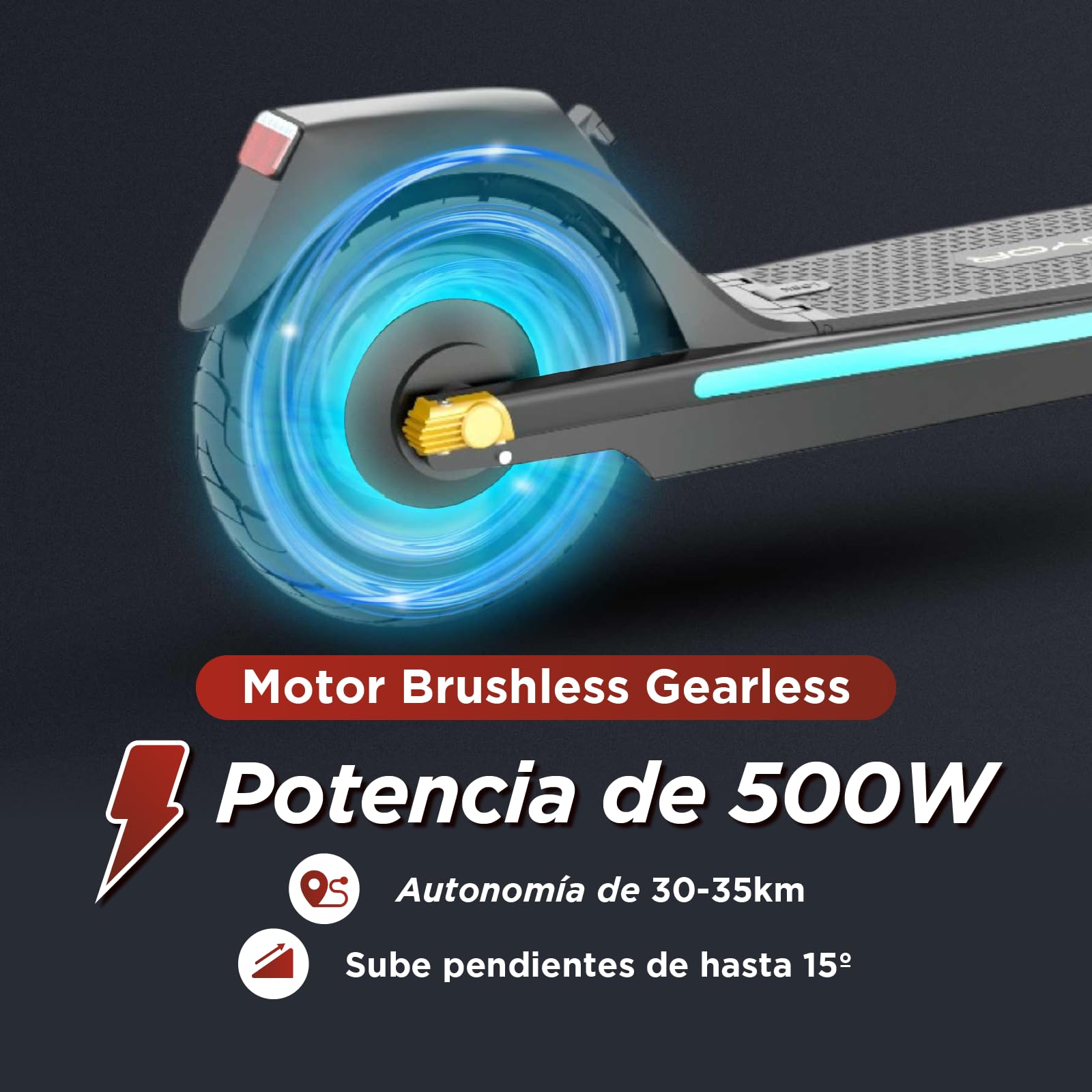 JOYOR C10 DGT Patinete Electrico Adultos - Motor de 500W Autonomía 35km Batería Extraíble Neumáticos de 10" Doble Suspensión - Scooter Homologado DGT
