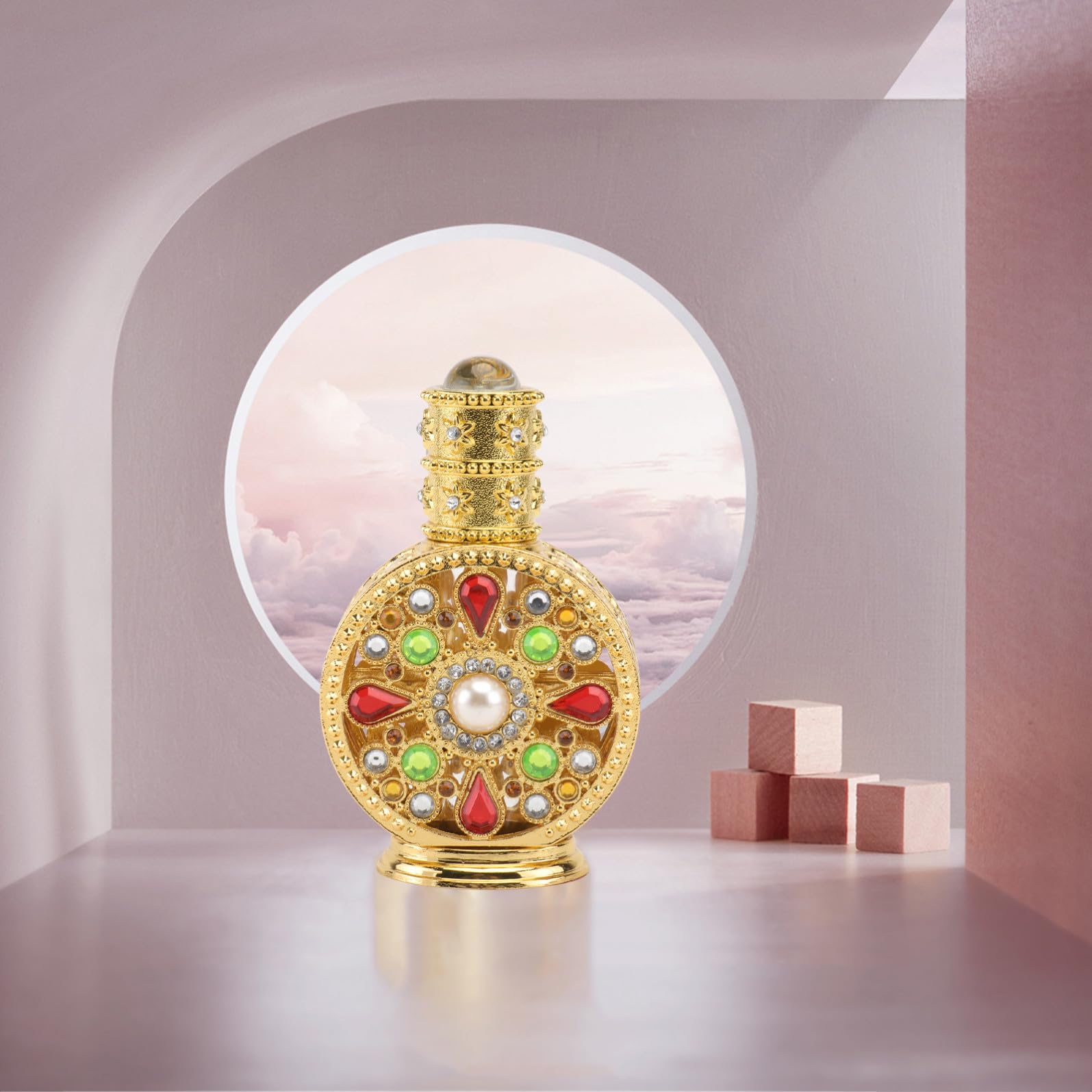 2pezzi Bottiglia Profumo Elegante Contenitore Vuoto Per Oli Essenziali e Dispenser Per Liquidi Per Viaggi e Regali Per Donne