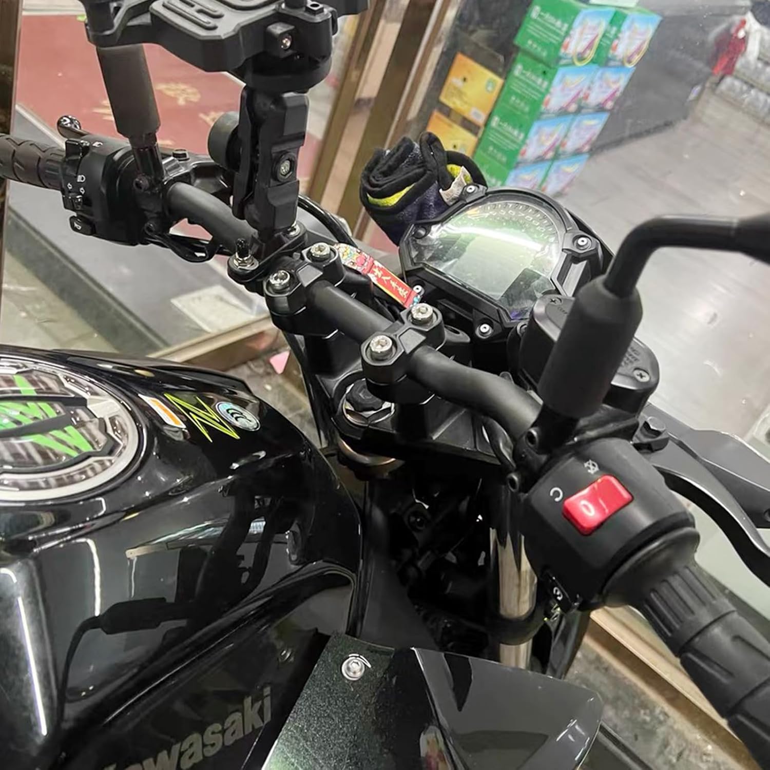 for Z500 Z400 Z e-1 Z Motorcycle Handlebar Handle Bar Riser Heighten (for Kawasaki Vehicle)