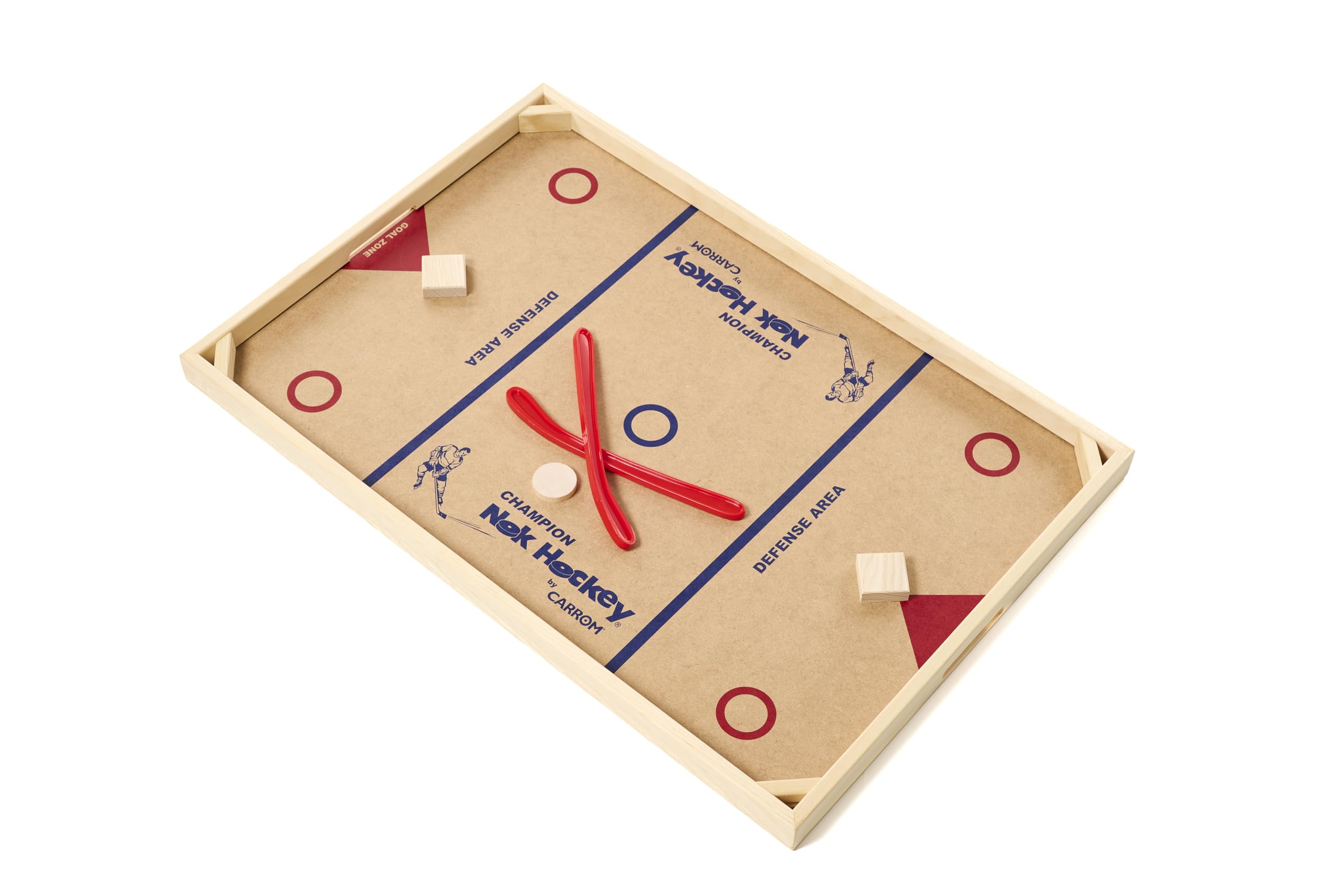 Carrom Champion Nok Hockey Game (Standard Size) — Wooden Board Games for Adults & Children — Indoor and Outdoor Games for Family — Sports Board Games