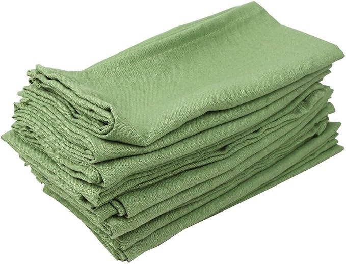 Servilletas de Tela Suave - Juego de 12 - 40x40 cm - Verde Lima miniatura 8
