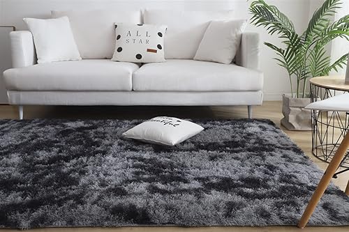 Miniatura 3 de Insun Nodic - Alfombra rectangular de piel sintética esponjosa y teñida para sala de estar, antideslizante, para interiores, dormitorio, sofá,