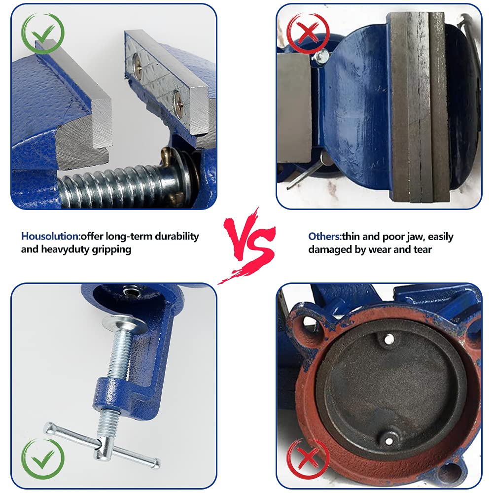 Mesa giratoria de 360 grados universal Vice Banco portátil Pinza abrazadera Inicio Abrazadera suministro madera Reparación carpintería Herramienta mano metalería Máquina de soldar