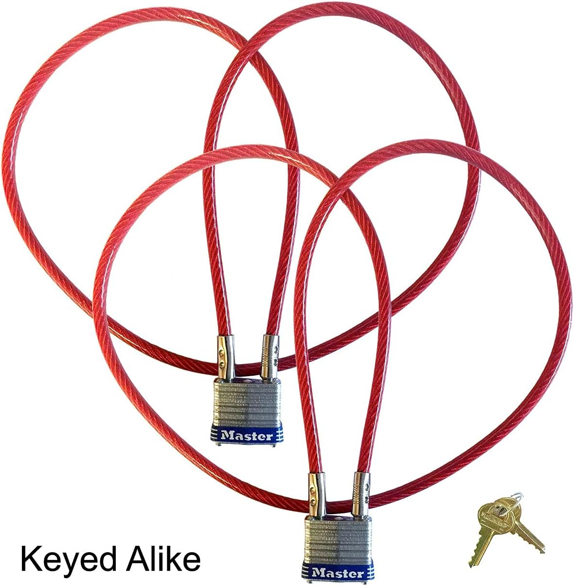 Motorcycle Helmet/Jacket, Multi Purpose 3 ft. Cable Locks - Master Lock #719KA - 2 Keyed Alike