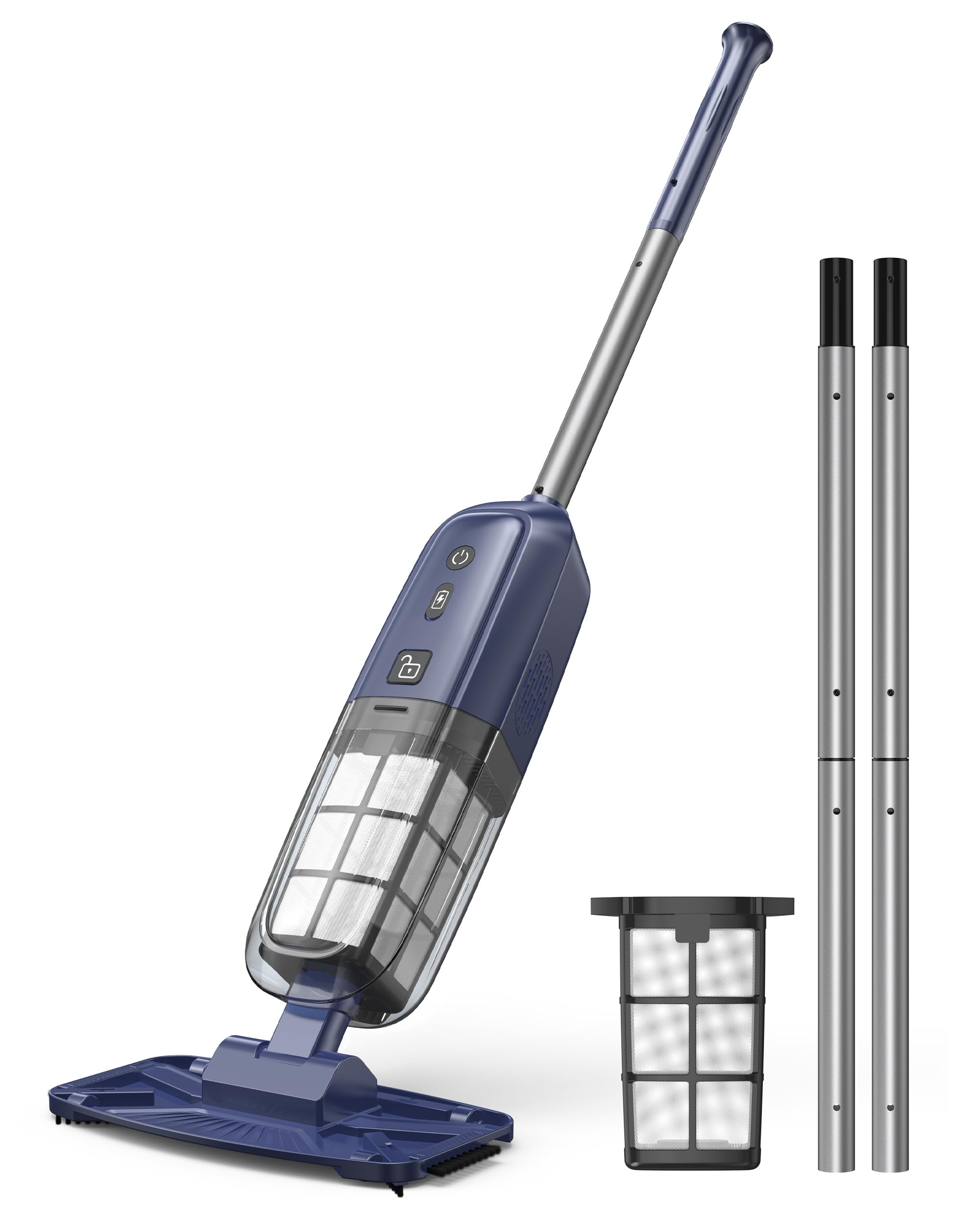 Photo 1 of 2026 Upgrade Cordless Handheld Pool Vacuum,Pool Vacuum for Above & Inground Pool,Rechargeable Pool Cleaner with Extention Pole,Up to 70-Min Runtime,Ideal for Leaves,Debris,Spas,Hot Tubs,Blue