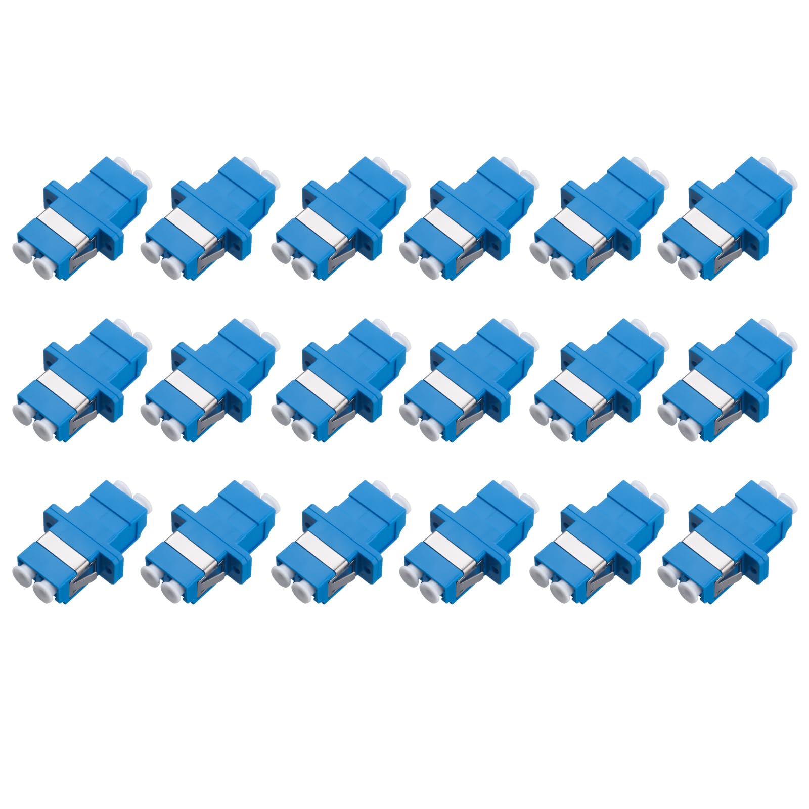 Xunsomten-18pcsLC to LC Fiber Optic Coupler Adapter LC Coupler Duplex Singlemode (SM) Fiber Optic Cable Adapter LC-LC Duplex Single Mode Connector