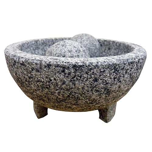 IMUSA Molinillo de especias Molcajete de granito de 6 pulgadas gris disponible en Yaxa Colombia