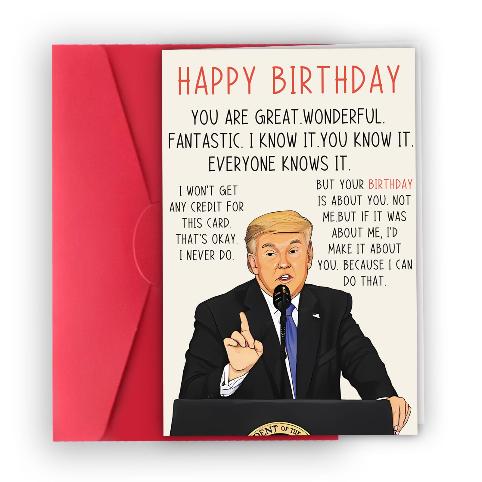 Donald Trump Birthday Card, Funny Birthday Card For Australia | Ubuy - View #3