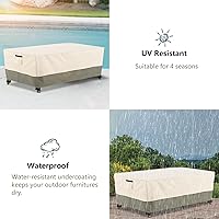 Vista 6 de Bitubi Funda para Mesa de Patio Rectangular/Ovalada de 60 Pulgadas, Funda para Mesa de Comedor Exterior Resistente e Impermeable para Invierno