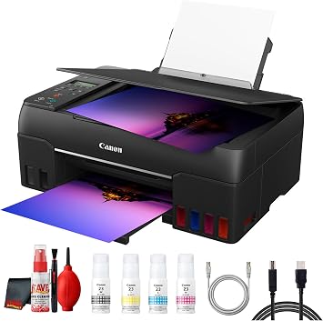 Canon PIXMA G620 Printer for Home Office, Schoolwork, Documents, Labels, Photos, Crafts and Wireless Printing from Devices 4620C002 + Printer Cable + Cleaning Kit 10pc Bundle