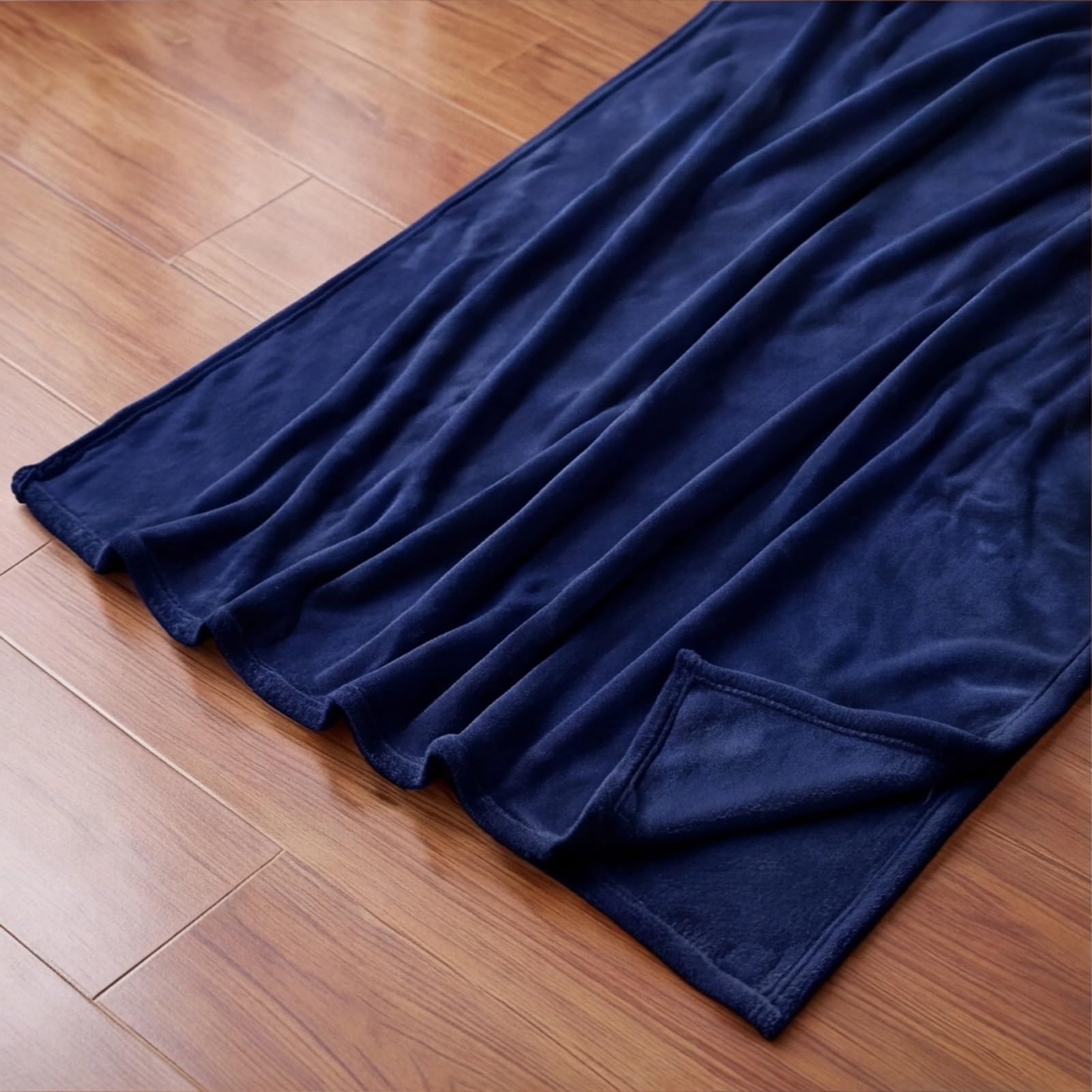 Couverture polaire bleu foncé de qualité supérieure 90x170cm