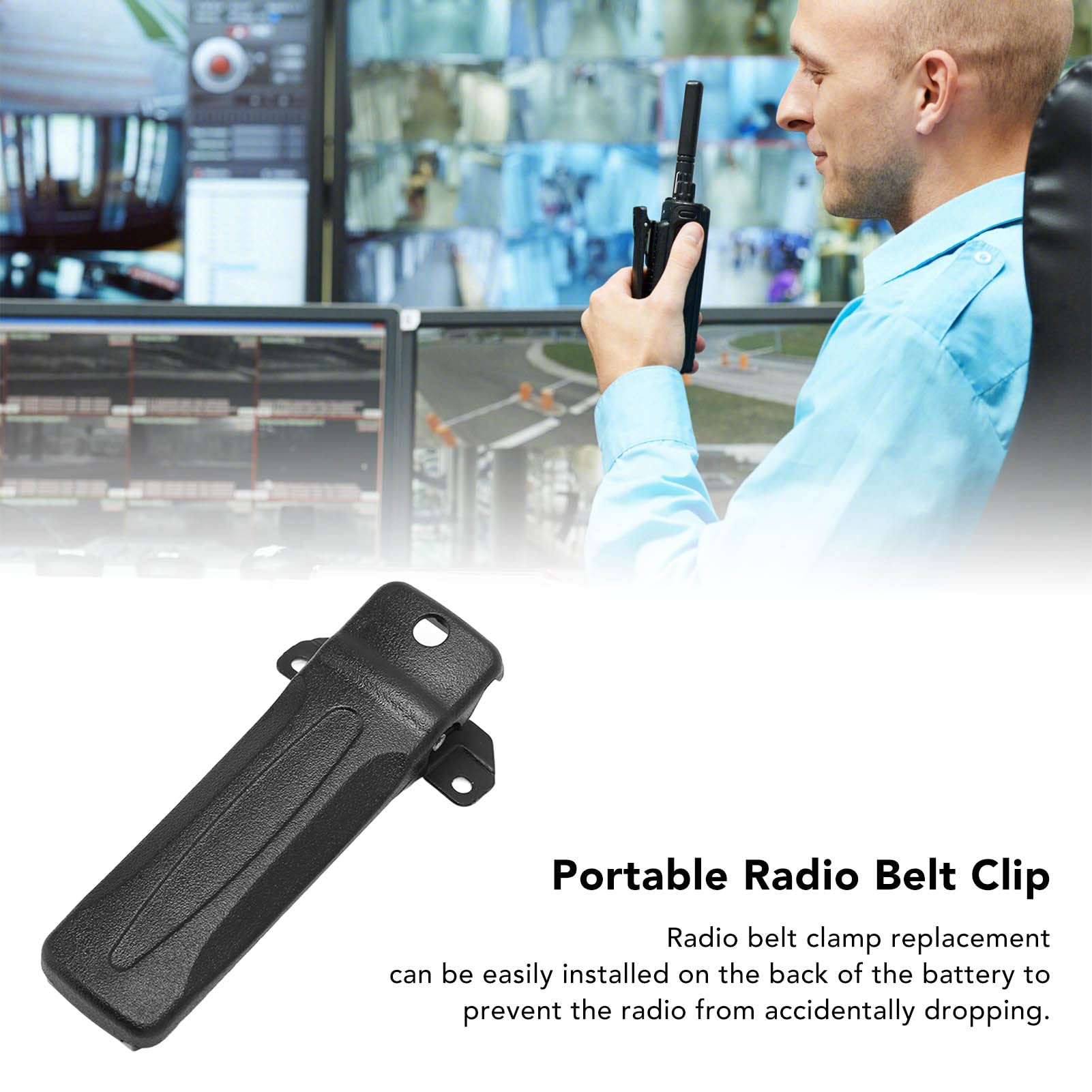 Clip da Cintura Radio da 5 Pezzi, Morsetto da Cintura Radio Portatile in Plastica Resistente per Radio TK3207 TK2207 TK3207G TK2207G
