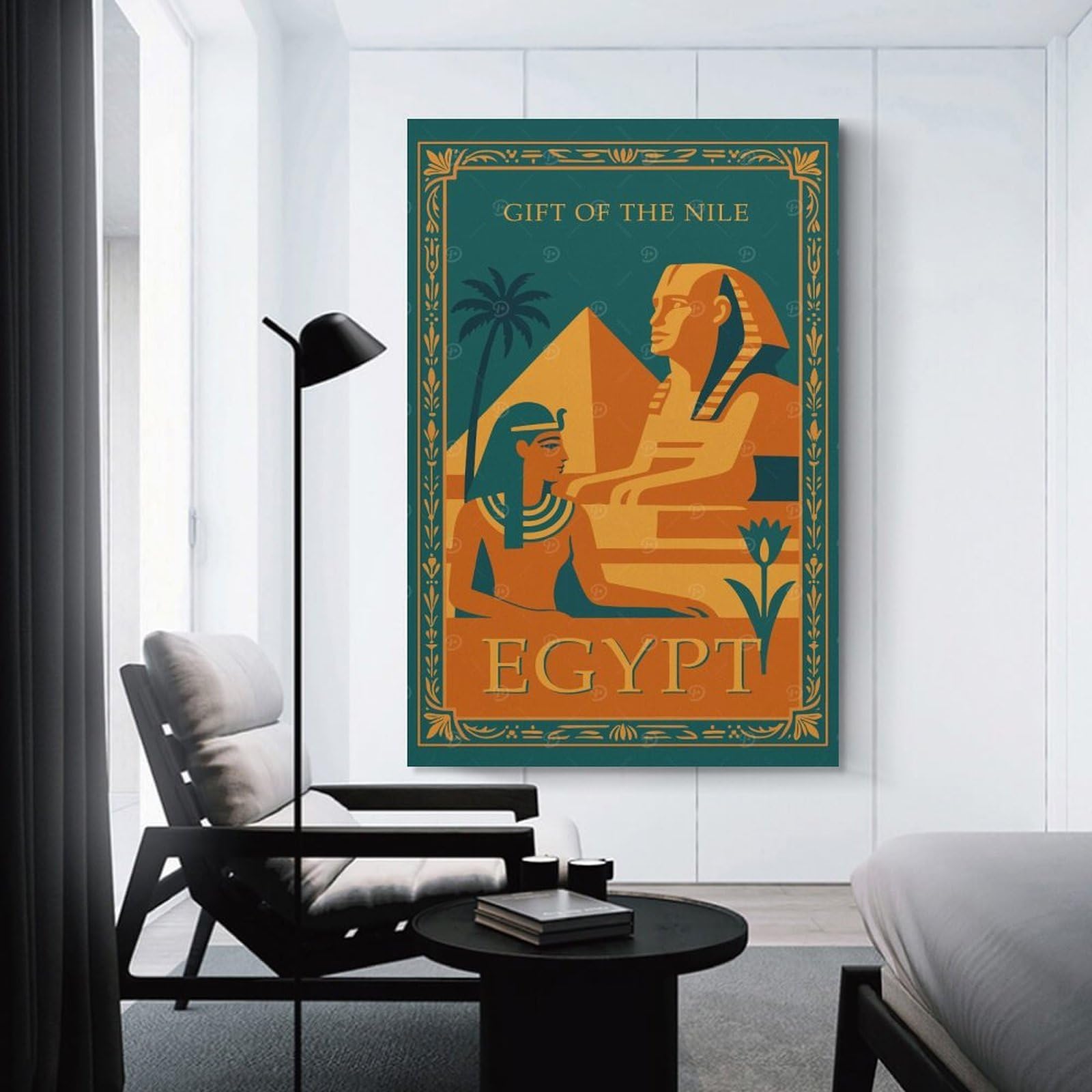 Junmoney Canvas Wall Decor Egypt Travel, 24x36inch(60x90cm), for Lounge Decor, Bedroom Walls Or Flats, Eye Catching Artwork for Blank Walls