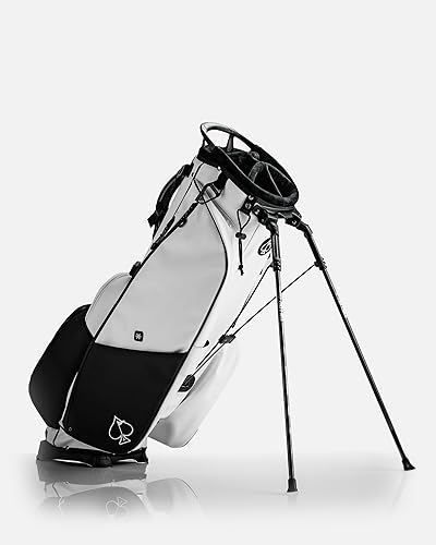 Pins & Aces Player Preferred Bolsa de Golf - Diseño Premium, Bolsa de Golf Ligera con Soporte - Sistema Divisor de Palos de 5 Vías Forrado de
