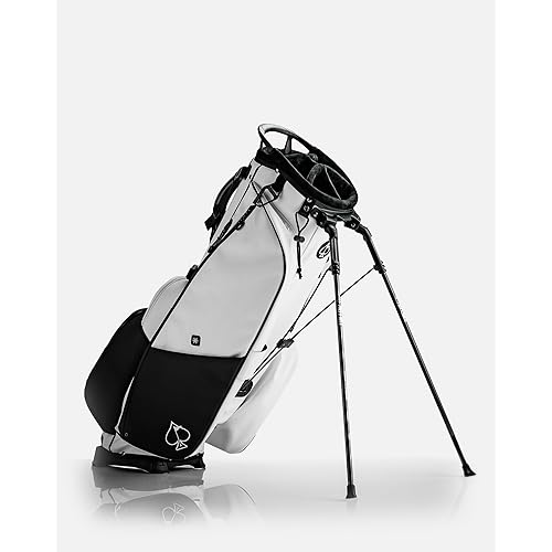 Pins & Aces Player Preferred Golf Bag - Premium Design, Lightweight Golf Bag with Stand - Velvet-Lined 5-Way Club Divider System