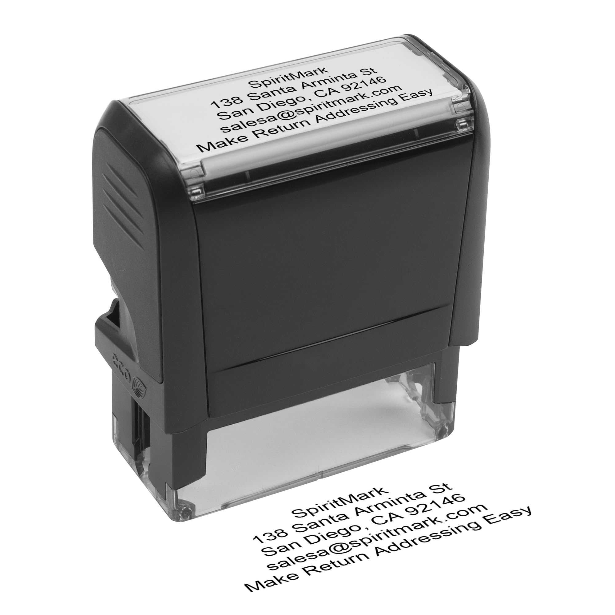 Custom Self-Inking Stamp – Personalized Rubber Stamp for Address, Office, Business - Choose from 18 Ink Colors and Colourful Stamp Device (UP to 5 Lines)