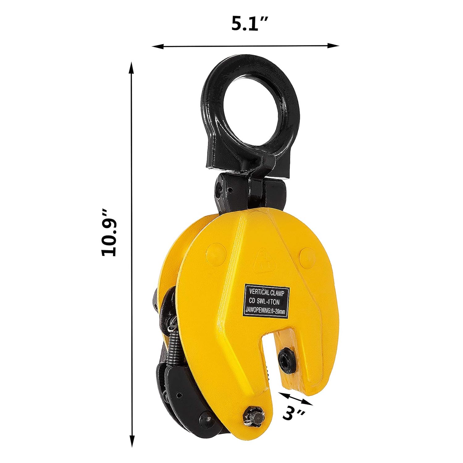 BestEquip 1T Plate Clamp 2200Lbs Plate Lifting Clamp Jaw Opening 0.6 inch Vertical Plate Clamp for Lifting and Transporting: Industrial & Scientific