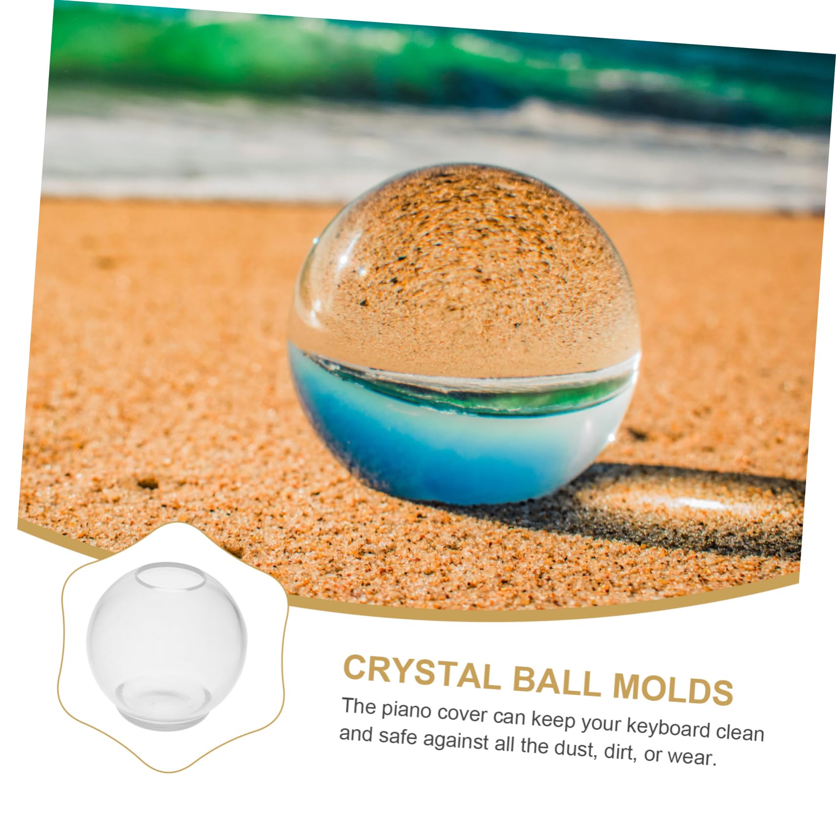 Lurrose 6stücke Silikonform Für Kristallball Diy Ornament Mould Bastelformen Kugelformen Leicht Zu Reinigen Und Recycelbar Für Handarbeiten Und Seifenherstellung