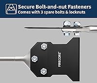 Vista 5 de SDS Plus - Rascador de suelo con pernos y tuercas de repuesto, herramienta de eliminación de azulejos inoxidables de 4 x 10 pulgadas, herramienta