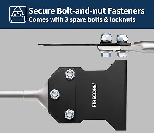 Miniatura 5 de SDS Plus - Rascador de suelo con pernos y tuercas de repuesto, herramienta de eliminación de lechada de azulejos a prueba de óxido de 4 x 10