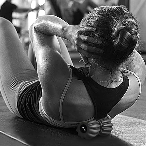 Miniatura 4 de TETOP - Pelota de masaje de cacahuete de 3.5 x 3.5 x 6.3 pulgadas0.33 libras, bola de masaje de lacrosse doble, rodillo de masaje para terapia