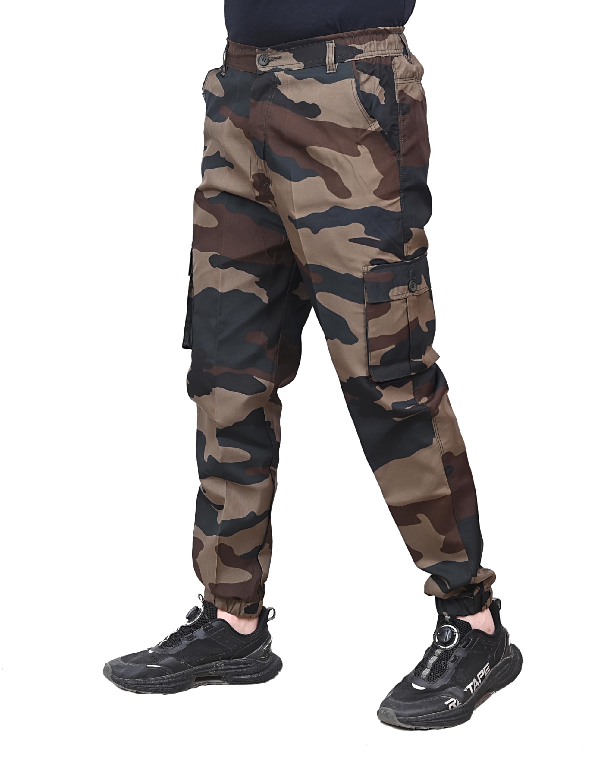 trendarc Men's Camouflage Army Print Cargo Pants, Jogger Fit, Regular Slim, 5 Pockets-picture-39