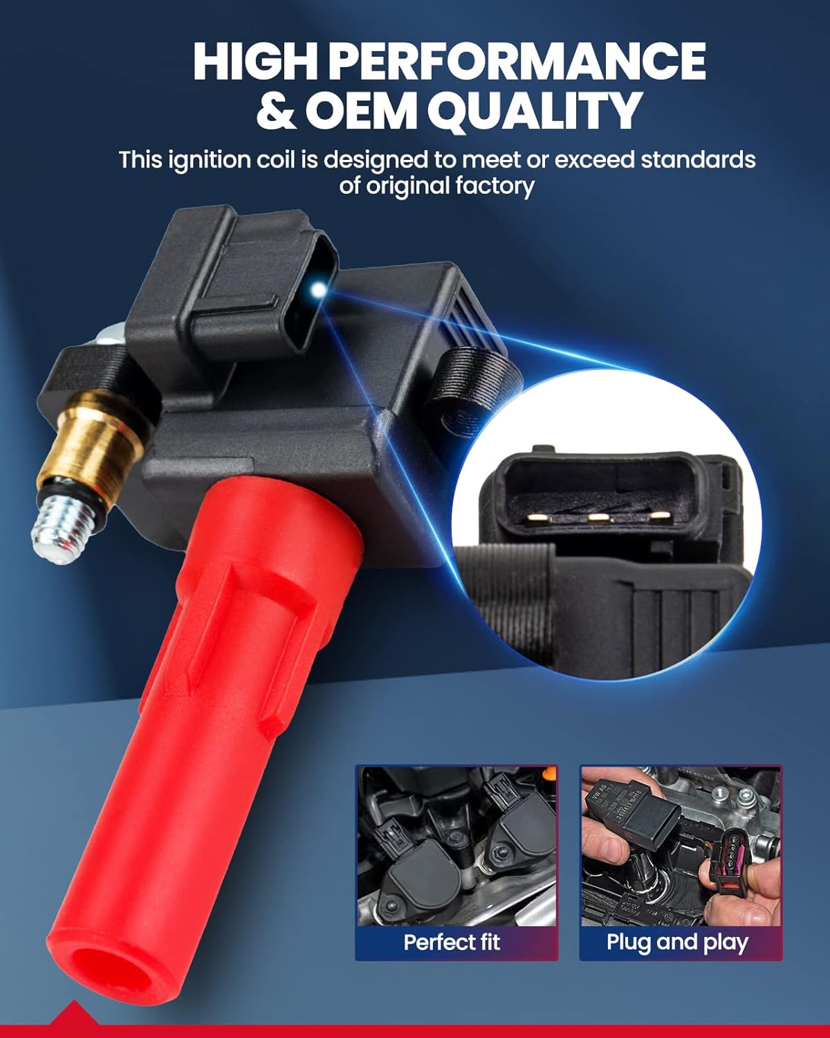 KAX Pack of 6 UF666 Ignition Coil Set for Subaru Outback 2010-2019 3.6L, Subaru Legacy 2010-2019 3.6L, Subaru Tribeca 2010-2014, UF666